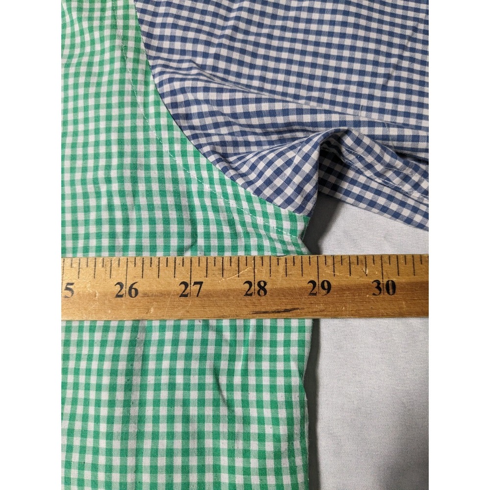 VTG IRVINE PARK Mix-Match Gingham Men 3XL Cotton Blend Multicolor Shirt - Picture 9 of 15